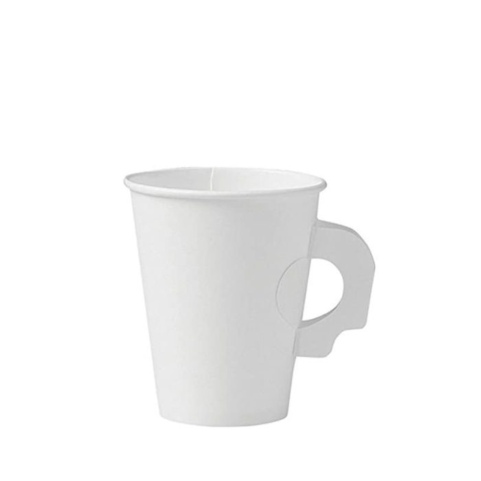 Custom logo insulated disposable paper cups with handle - Image 2