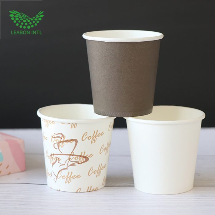 Biodegradable single wall paper coffee cups