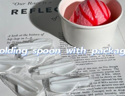 Folding spoon with packing, custom disposable cute ice cream spoon.#leabonpack #icecreamspoon