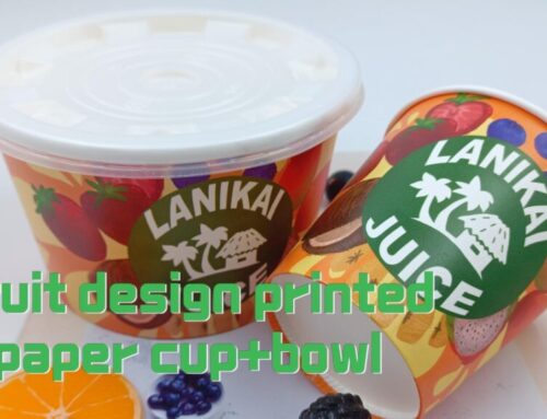 New arrival: Fruit design printed paper cup +bowl.#leabonpack #papercup #paperbowl