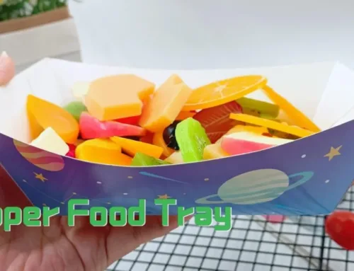 Food grade eco-friendly material paper boat for fired chicken and salad.#leabonpack #paperboat