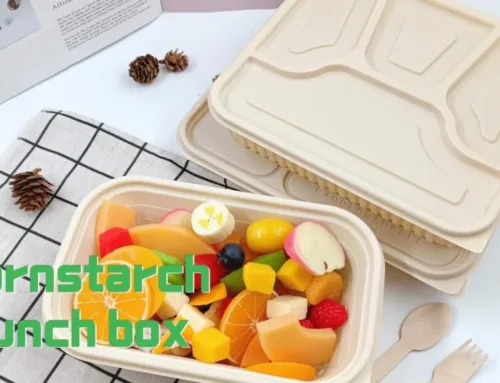 Cornstarch lunch box with compartments.#leabonpack #cornstarchbox