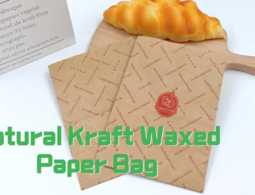 Natural kraft waxed paper bag can custom size and printed logo. #leabonpack #sospaperbag