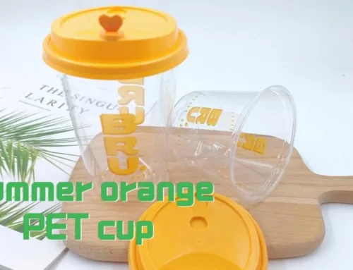 Summer orange PET cup custom logo for your brand.#leabonpack #petcups #colddrink