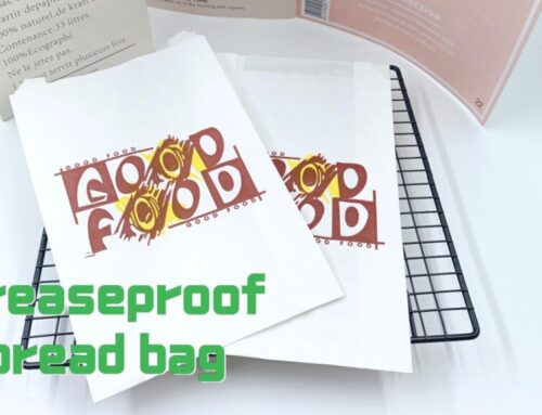 Greaseproof bread bag custom size and logo for your brand. #leabonpack #custombag