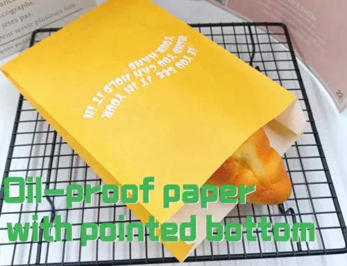 Oil-proof paper bag with pointed bottom.#leabonpack #oil-proof #paperbag