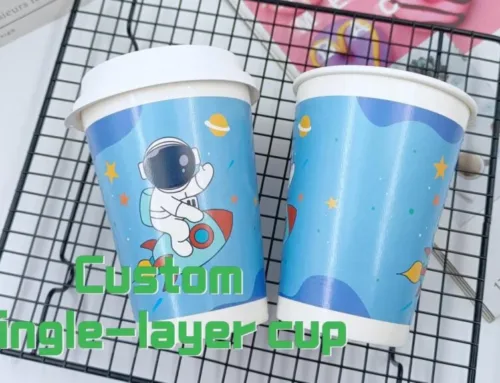 Custom alien cartoon recyclable material single wall paper cup.#leabonpack #papercups #recyclable