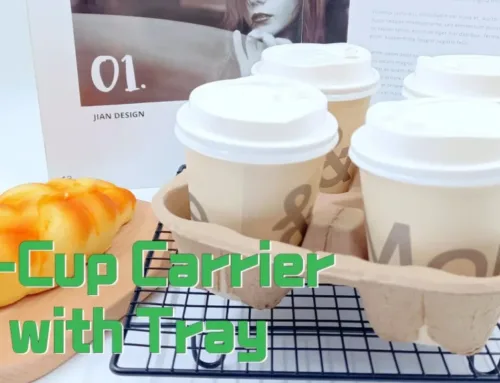 Effortless Eco-Friendly Hosting: The 4 Cups Paper Pulp Holder Experience.#leabonpack #4cupholder