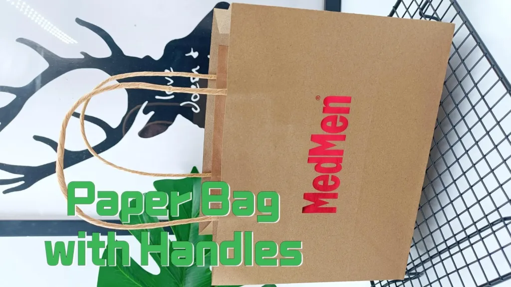 Sustainable Shopping: Discover the Shopping Paper Bag with Handle.#leabonpack #paperbag