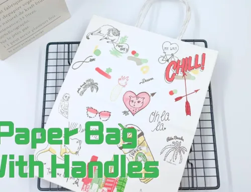 Cute and exquisite design printing white kraft paper bag with handle.#leabonpack#whitekraftbag