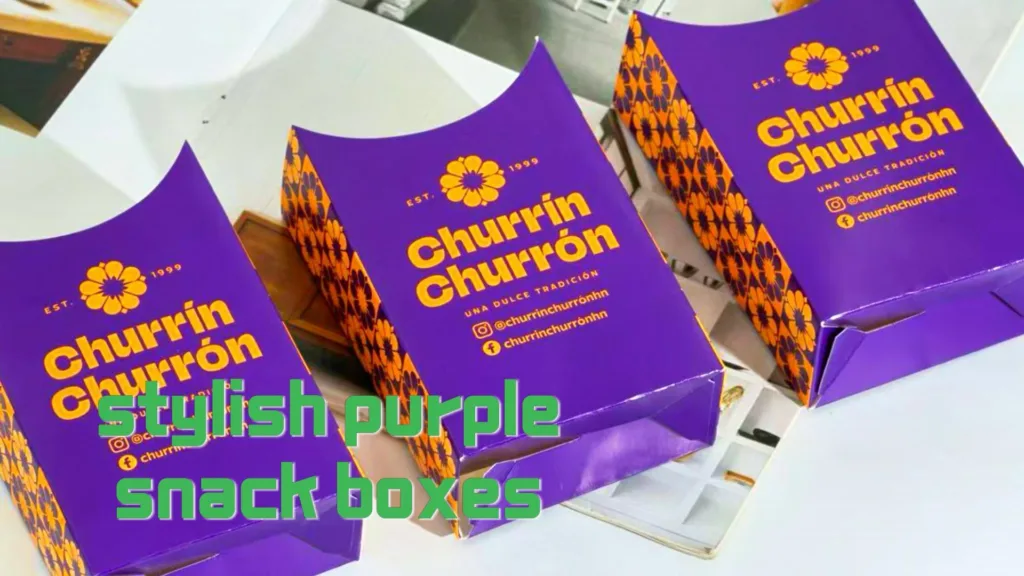 Elevate your food presentation with our stylish purple snack boxes!#leabonpack #kraftbox #takeaway
