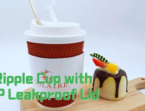 Custom logo ripple cup with pp leakproof lid for your brand.#leabonpack #ripplecup