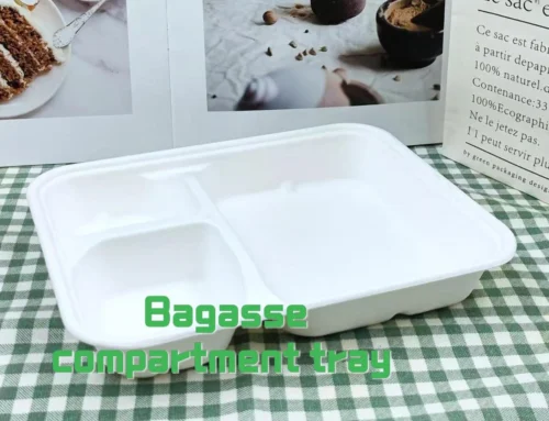 Our bagasse compartment tray keeps every bite fresh.#leabonpack #bagasse #ecopackaging #GreenDining